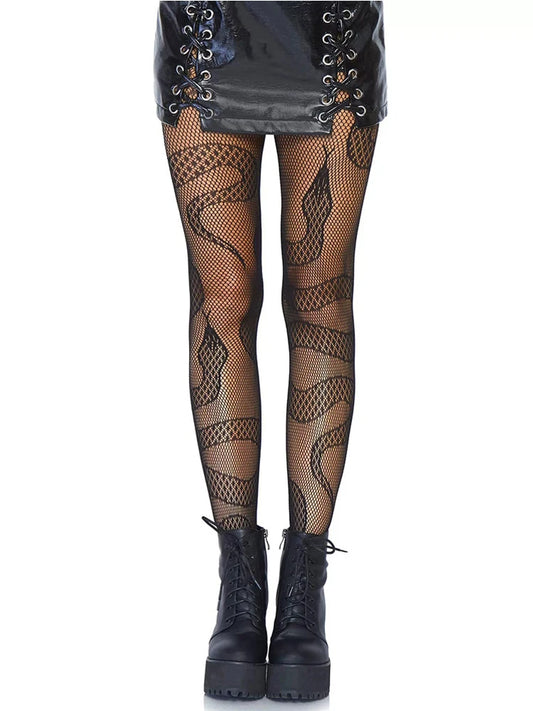 collants  sexy en résille pour femmes, collants gothiques noirs, sous-vêtements en maille punk