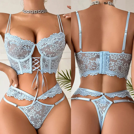 Sexy Lingerie Women Bra Set Girl Floral Lace Underwear Set Underwire Brassiere Push Up Outfit Delicate Bra Kit
Ensemble de sous-vêtements en dentelle florale pour femmes, soutien-gorge push-up, brassière à armatures, kit d